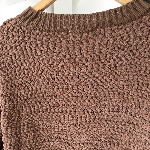 little Mountain Vancouver Brown Mocha Chunky Long Sleeve Sweater High Low Small - Picture 4 of 6